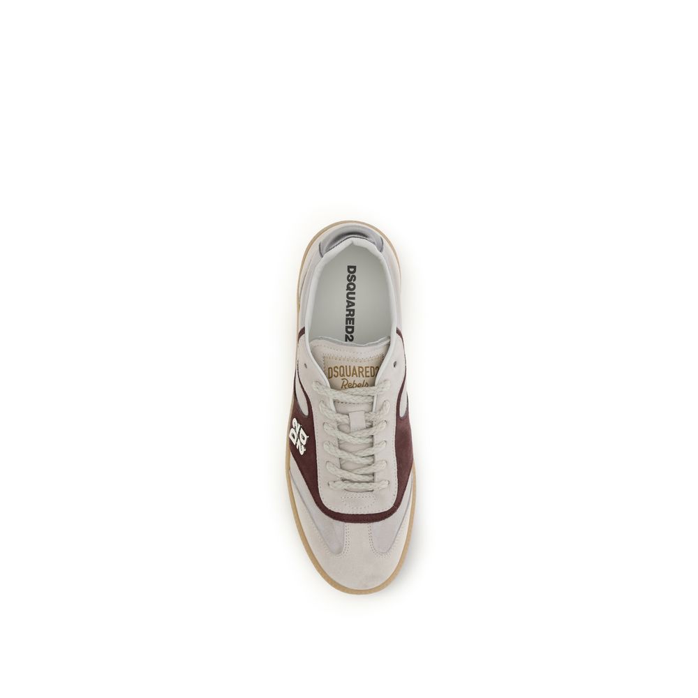 Dsquared² Beige Kalbsleder Bos Taurus Low-Top-Sneaker