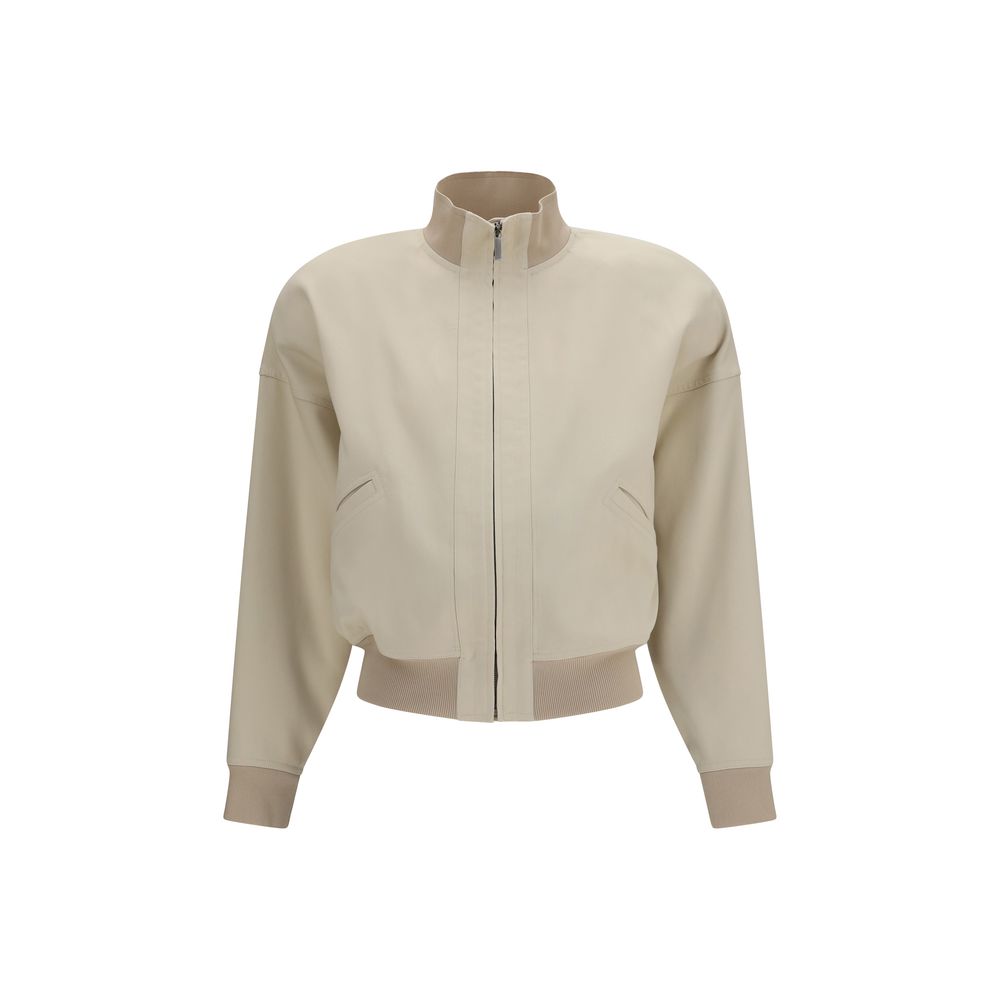 Gucci Bomberjacke aus beigefarbener Baumwolle