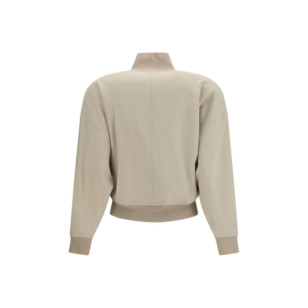 Gucci Bomberjacke aus beigefarbener Baumwolle