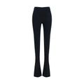Pantalons évasés en viscose noire de Gucci, coupe fluide et élégante, avec détails modernes et finition sophistiquée.