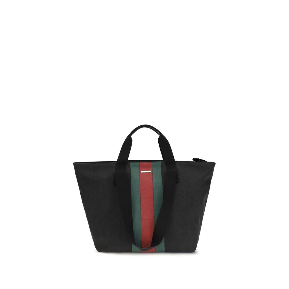 Gucci schwarze Umhängetasche aus Baumwolle