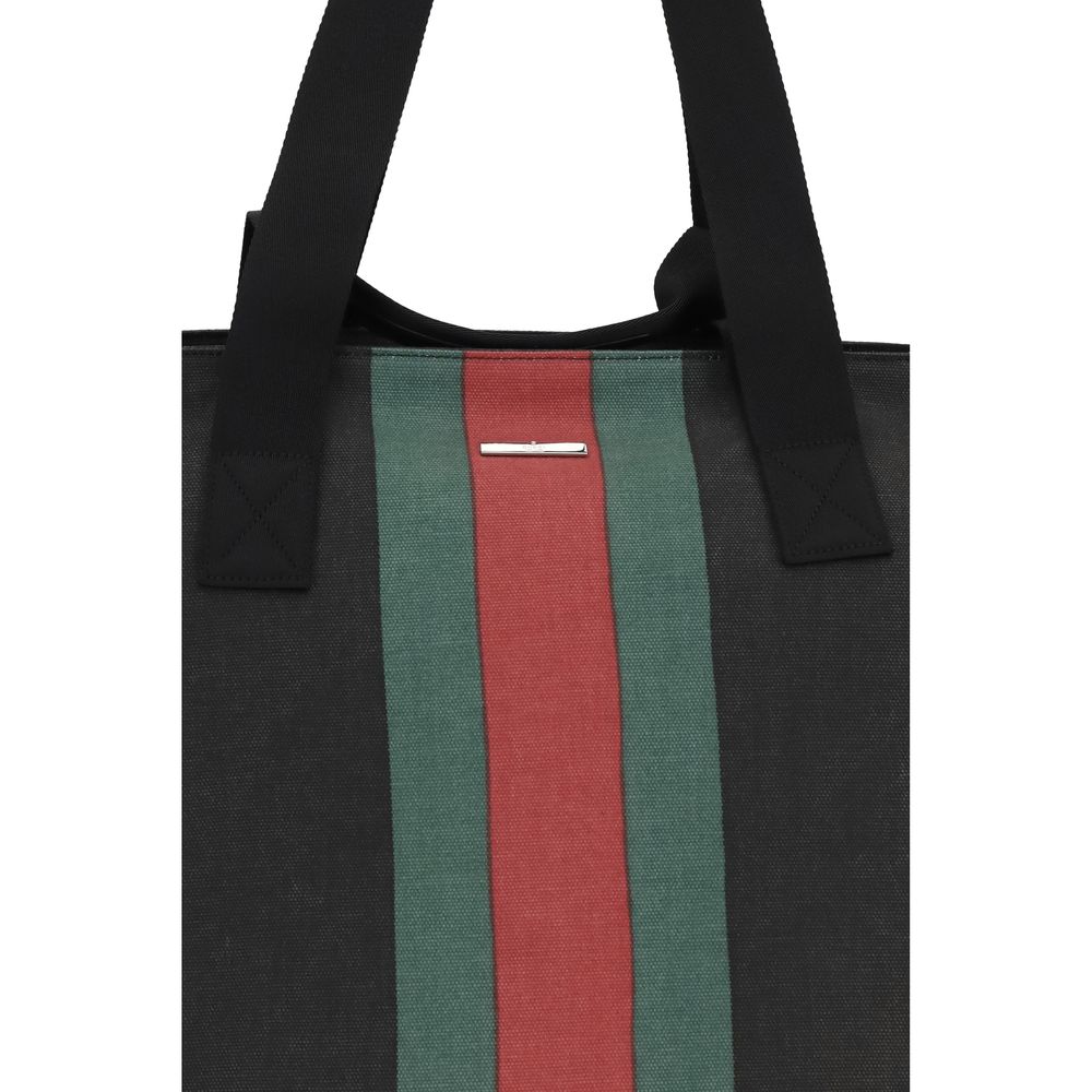 Gucci schwarze Umhängetasche aus Baumwolle