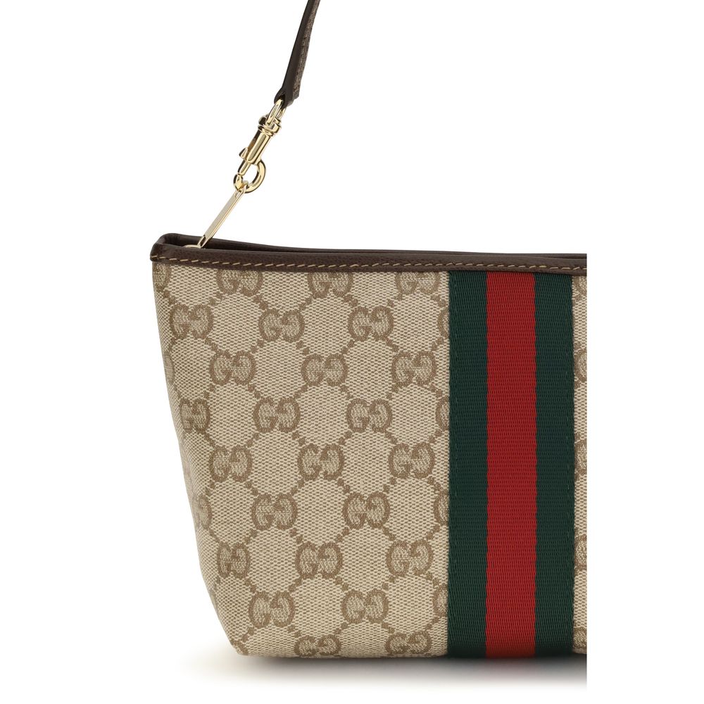 Gucci Beigefarbene Baumwollhandtasche