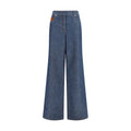 Jeans en denim bleu en coton de la marque Fendi, coupe classique et détails de finition visibles.