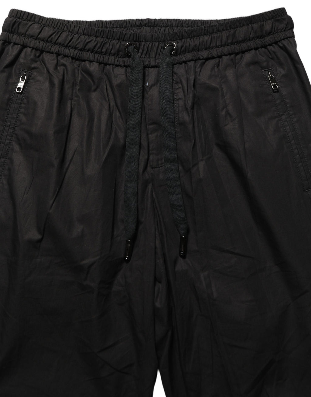 Pantalon de jogging Dolce & Gabbana en coton noir, taille mi-haute, style décontracté, visible sur l’image.