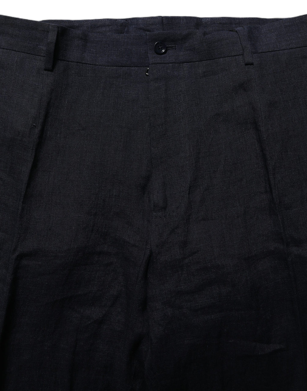Pantalon droit en lin noir de Dolce & Gabbana, pantalon élégant pour femme, détails visibles sur l'image.