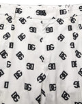 Pantalon homme Dolce & Gabbana blanc à logo, coupe skinny, pantalon élégant en tissu léger.