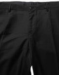 Pantalon skinny en laine noire de Dolce & Gabbana, pantalon de costume élégant pour femmes.