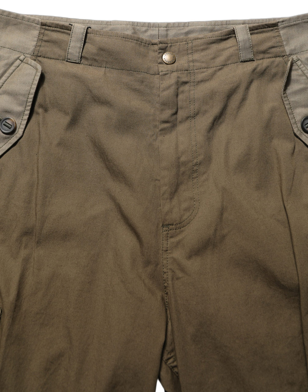 Pantalon cargo marron Dolce & Gabbana à taille moyenne et coupe droite, mode décontractée et élégante.
