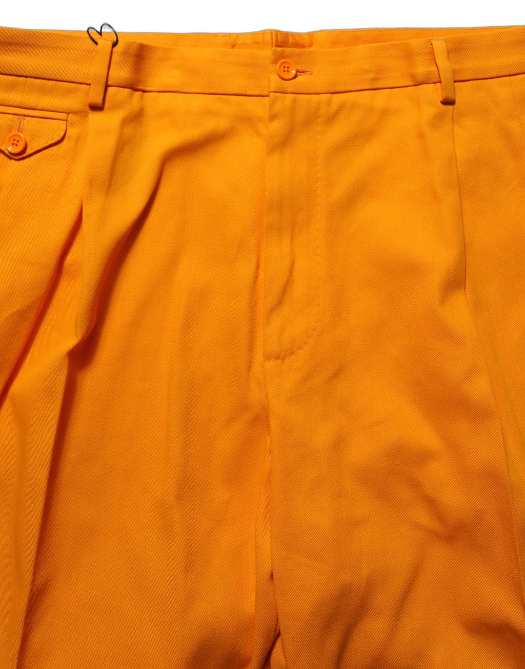Shorts bermuda en coton orange à plis de Dolce & Gabbana, style chino, pour homme.