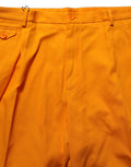 Shorts bermuda en coton orange à plis de Dolce & Gabbana, style chino, pour homme.