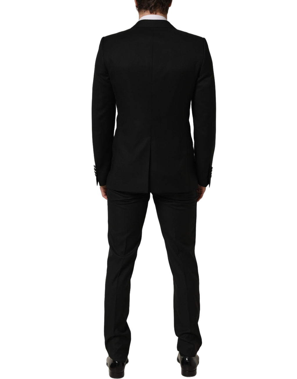 Costume noir Dolce & Gabbana MARTINI 3 pièces, costume formel slim fit avec veste, pantalon et gilet, élégant et sophistiqué