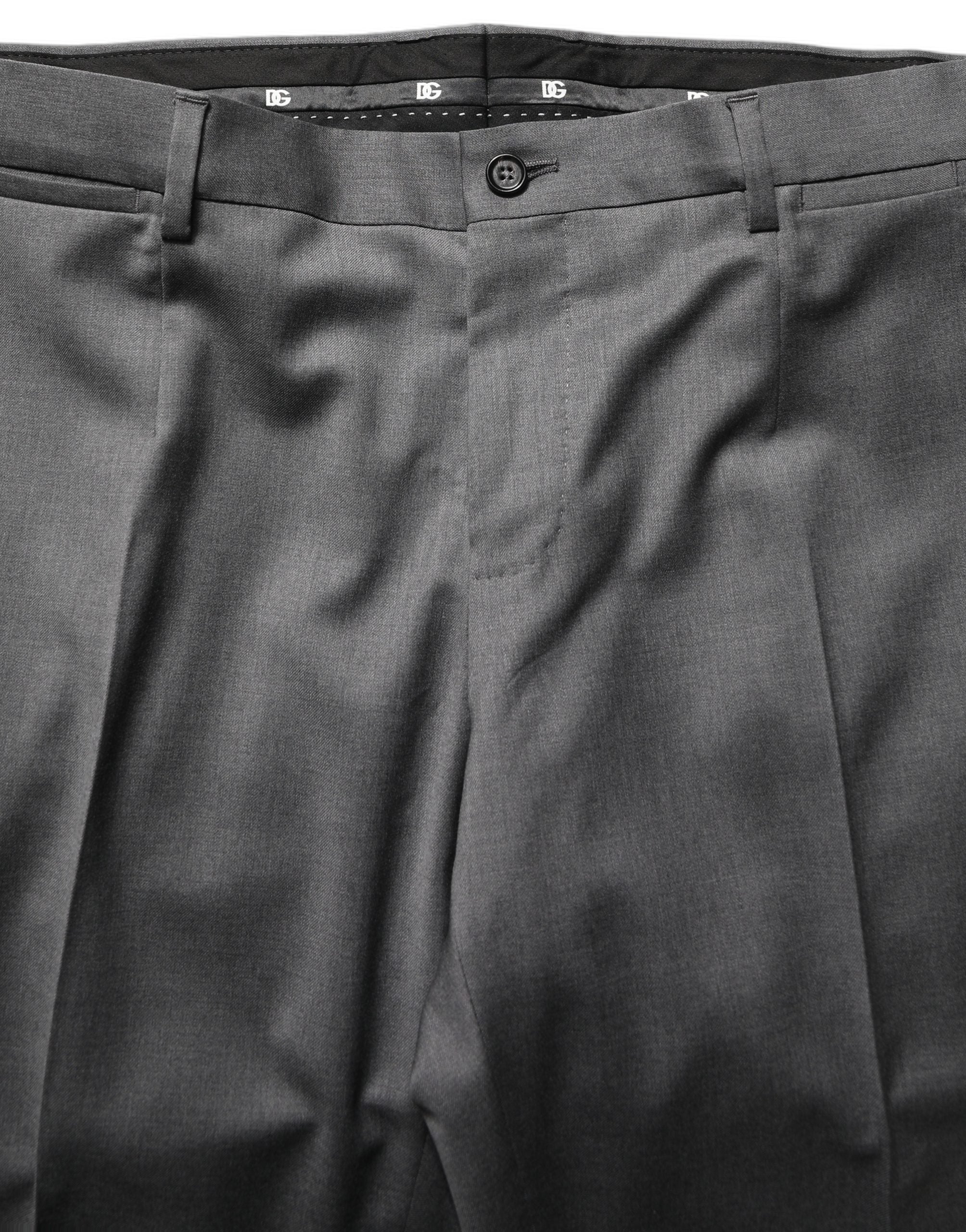 Costume homme gris Dolce & Gabbana MARTINI Slim Fit, costume formel 2 pièces, veste et pantalon élégants, style moderne et sophistiqué