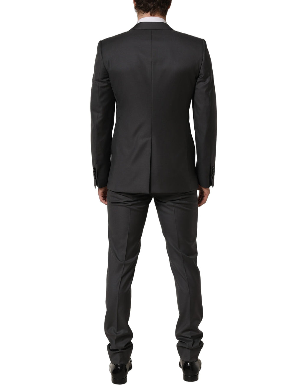 Costume homme gris Dolce & Gabbana Martini Slim Fit, costume formel 2 pièces, veste et pantalon élégants.