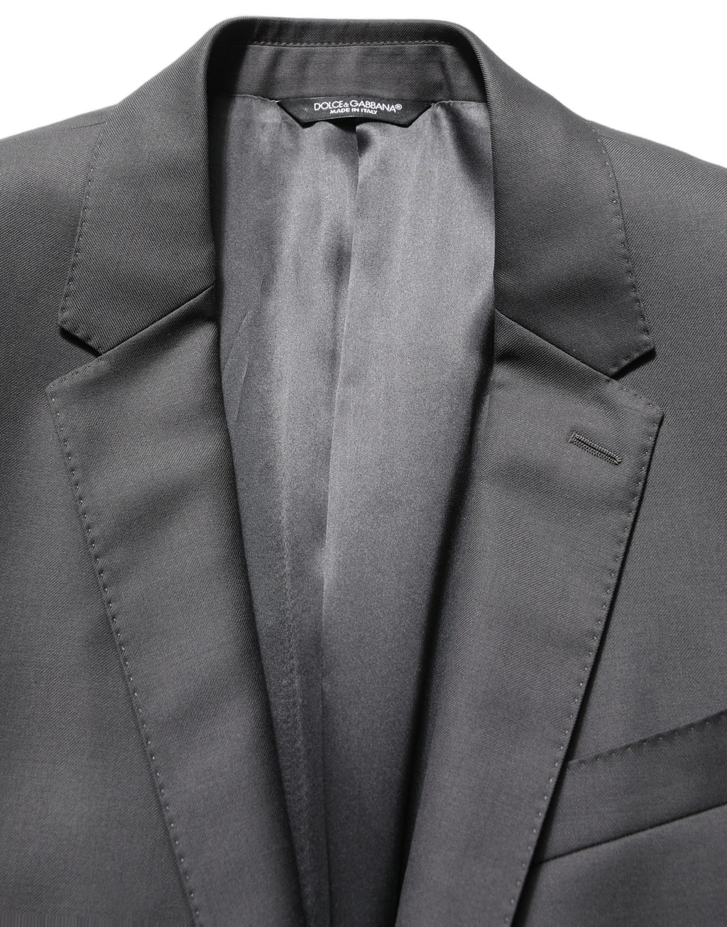 Costume homme gris Dolce & Gabbana MARTINI Slim Fit, costume formel 2 pièces, veste et pantalon élégants.