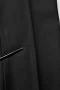 Costume homme Slim Fit en laine noire de Dolce & Gabbana, ensemble formel 2 pièces élégant et moderne.