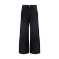 Jeans en denim noir Amiri en coton, coupe classique avec détails de couture et style décontracté.
