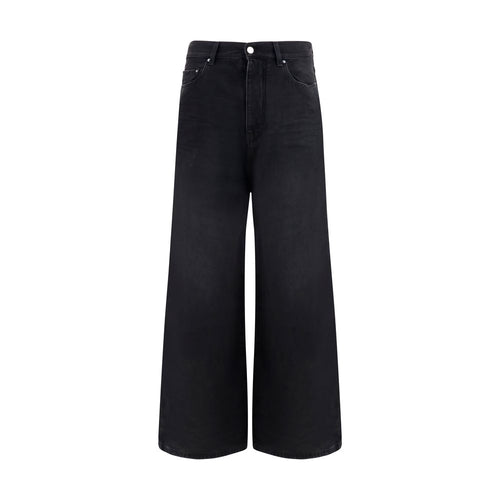 Jeans en denim noir Amiri en coton, coupe classique avec détails de couture et style décontracté.