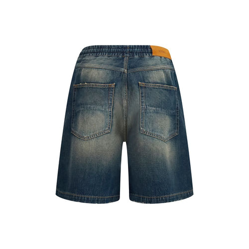 Amiri Blue Cotton Bermuda Shorts
