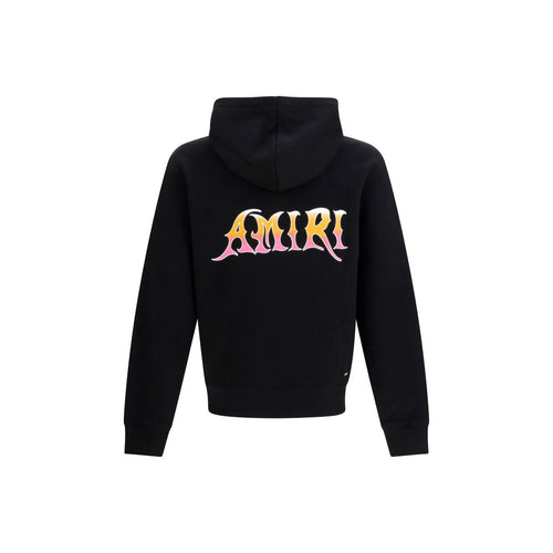 Sweat-shirt noir en coton de la marque Amiri, coupe décontractée avec logo discret sur la poitrine.