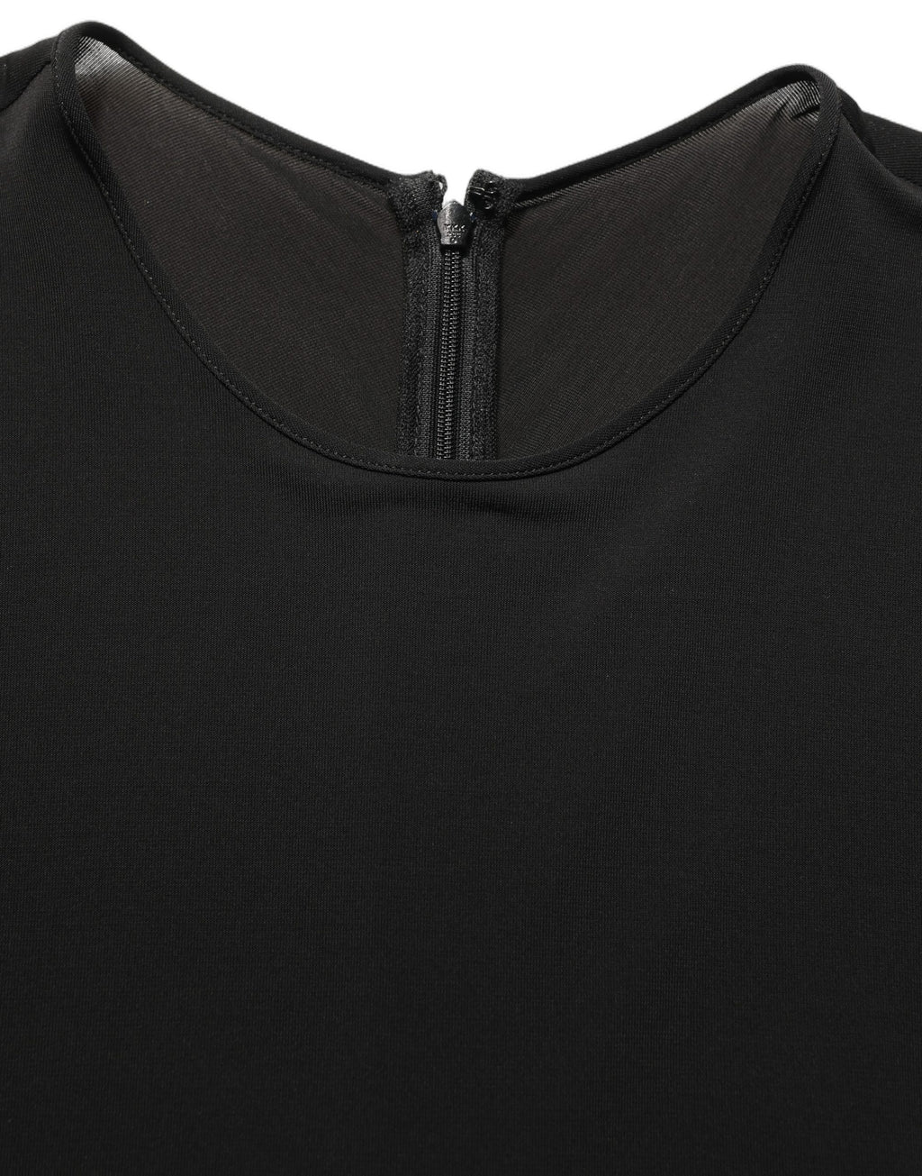 Robe maxi noire en coton à manches longues de Dolce & Gabbana, robe élégante et ajustée, vue de face.