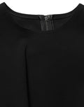 Robe longue sans manches Dolce & Gabbana noire avec détails découpés, style élégant et moderne.