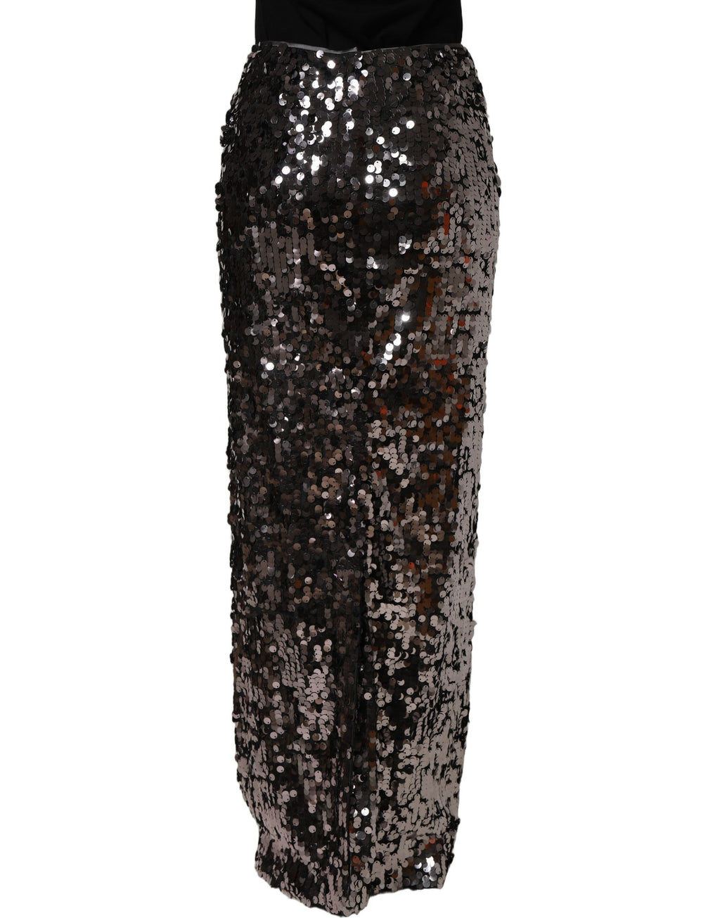 Jupe crayon marron Dolce & Gabbana ornée de sequins brillants et de détails embellis, élégante et sophistiquée.