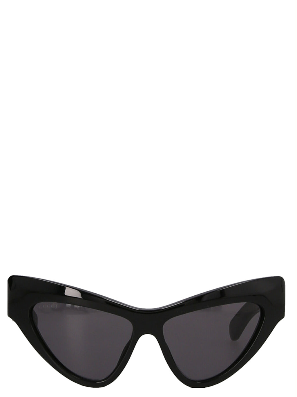 Lunettes de soleil Gucci en acétate noir avec monture élégante et design moderne, vues de face.