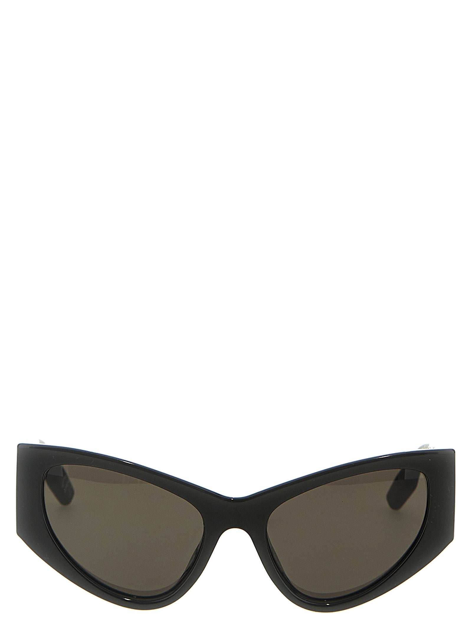 Lunettes de soleil noires Balenciaga en polyamide, avec monture élégante et design moderne, visibles en gros plan.