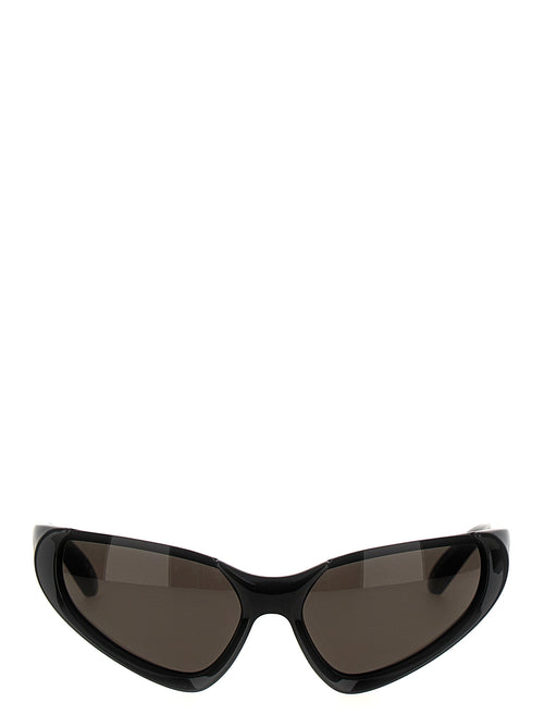 Lunettes de soleil noires en nylon Balenciaga avec monture élégante et design moderne.