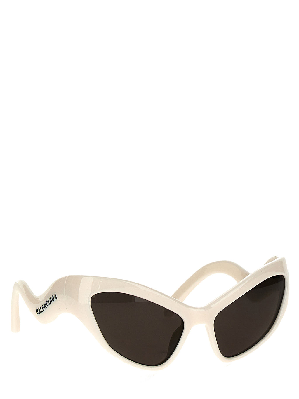 Lunettes de soleil blanches en nylon de la marque Balenciaga, avec monture élégante et design moderne.