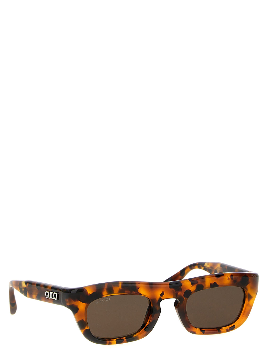 Lunettes de soleil Gucci marron en acétate avec monture élégante et design moderne.