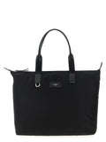 Sac à main noir en polyamide de Dolce & Gabbana, grand tote avec poignées robustes et logo de la marque visible.