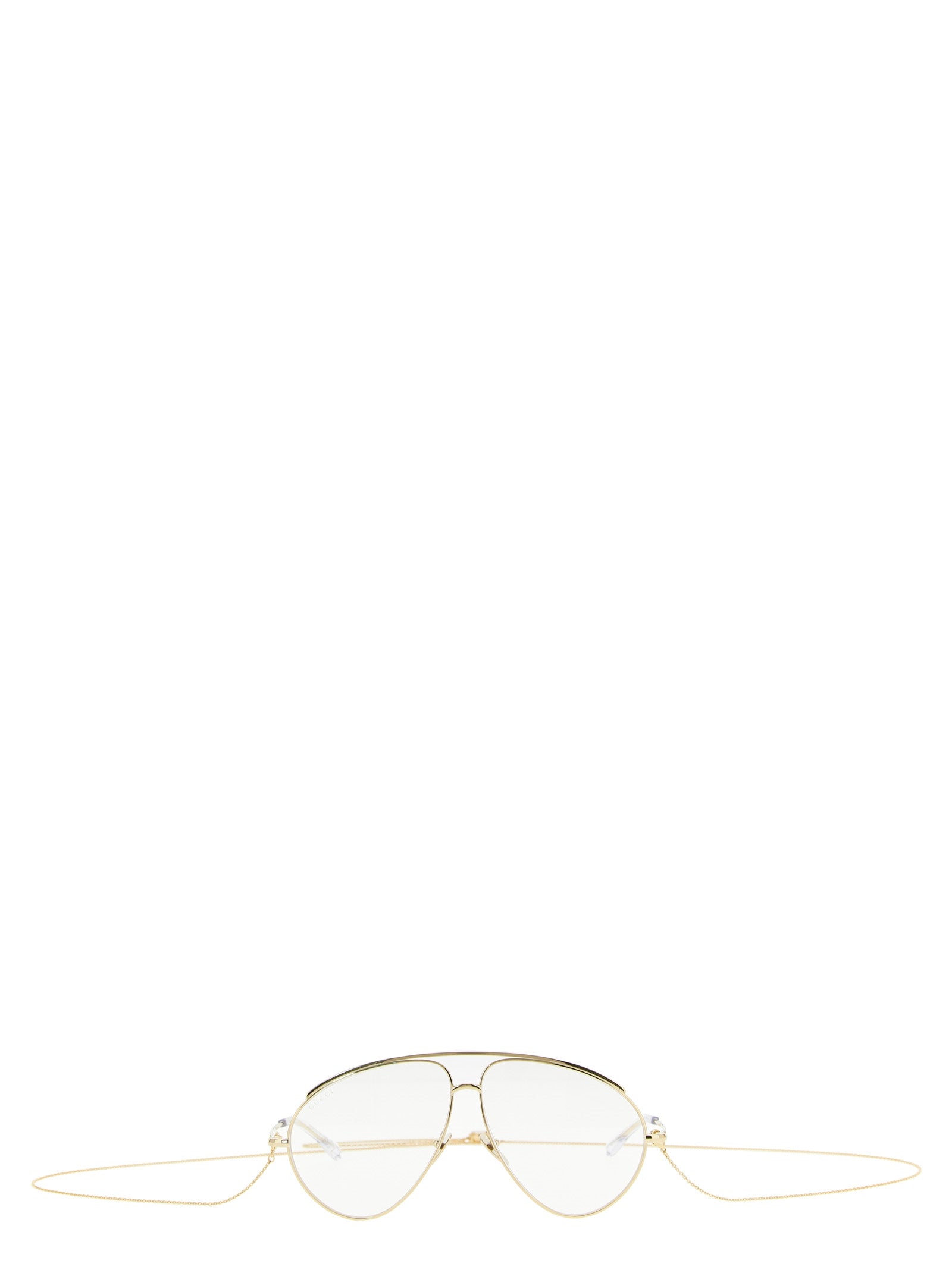 Lunettes de soleil Gucci en polyamide doré avec monture élégante et branches fines, style moderne et sophistiqué.