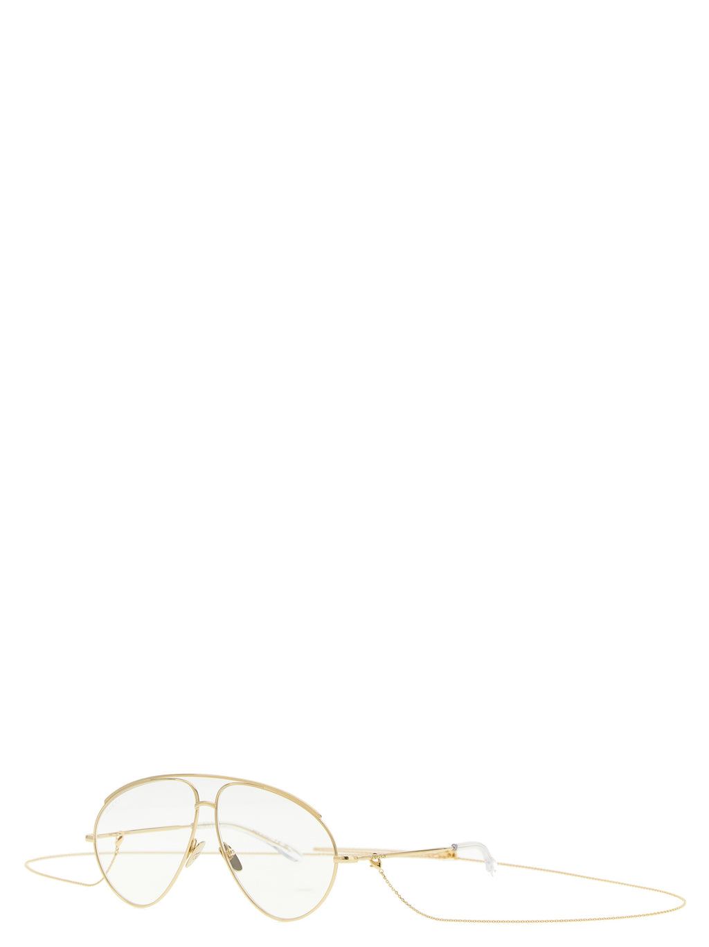 Lunettes de soleil Gucci en polyamide doré avec monture élégante et branches fines, style sophistiqué et moderne.