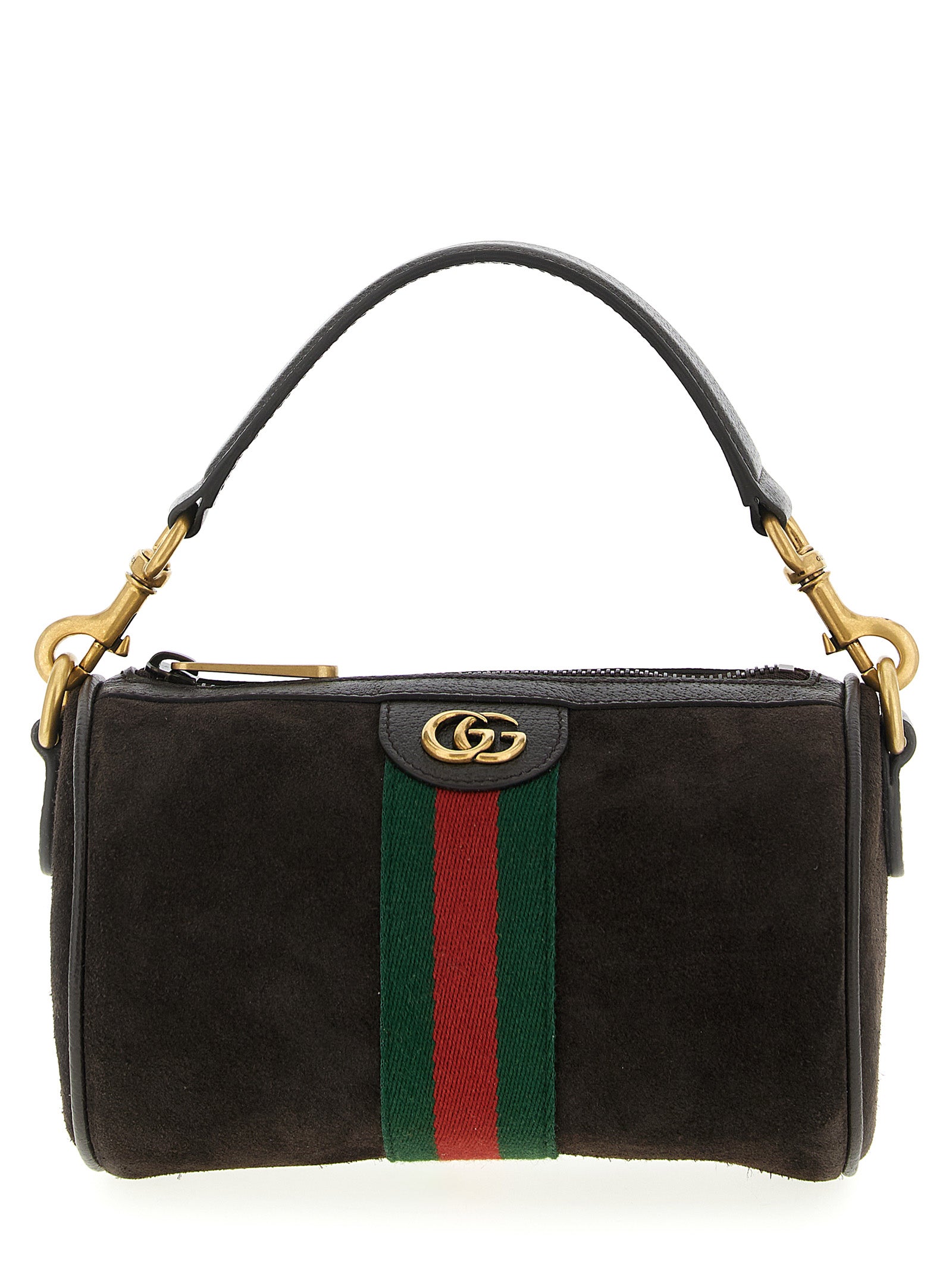 Sac à main en cuir de veau marron Gucci, style élégant avec détails raffinés, idéal pour un look sophistiqué.