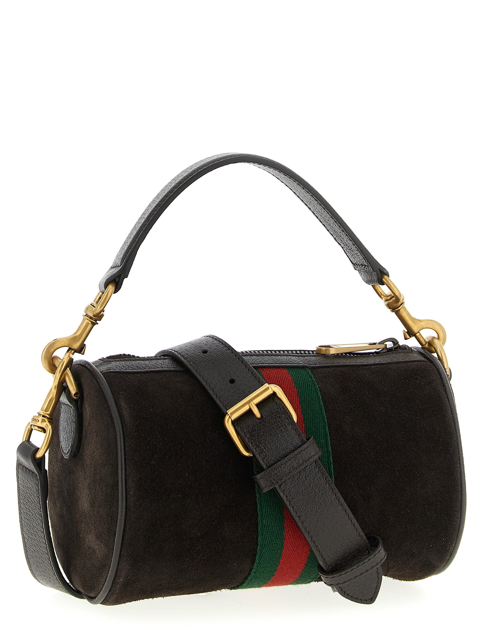 Sac à main en cuir de veau marron Gucci, élégant et classique, avec détails de la marque visible.