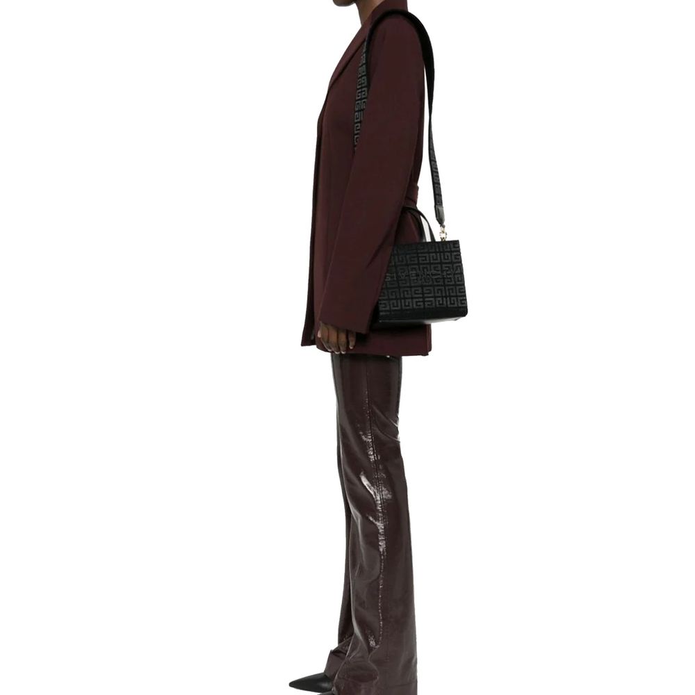 Sac cabas en coton noir Givenchy, élégant, avec logo de la marque visible, parfait pour un style sophistiqué.