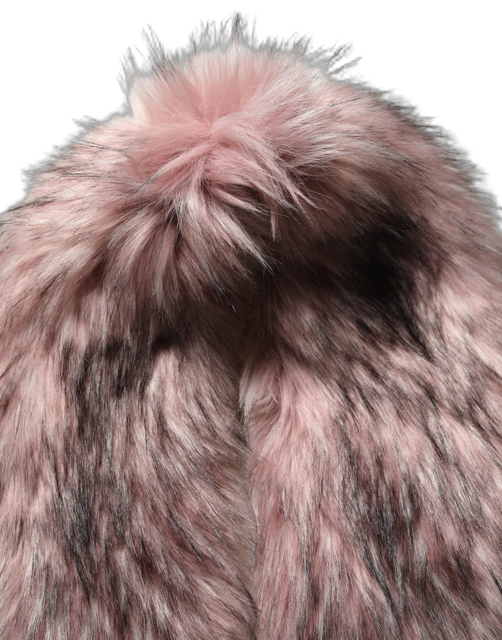 Gilet sans manches en acrylique rose avec fausse fourrure et tricot, Dolce & Gabbana, style élégant et chaud.