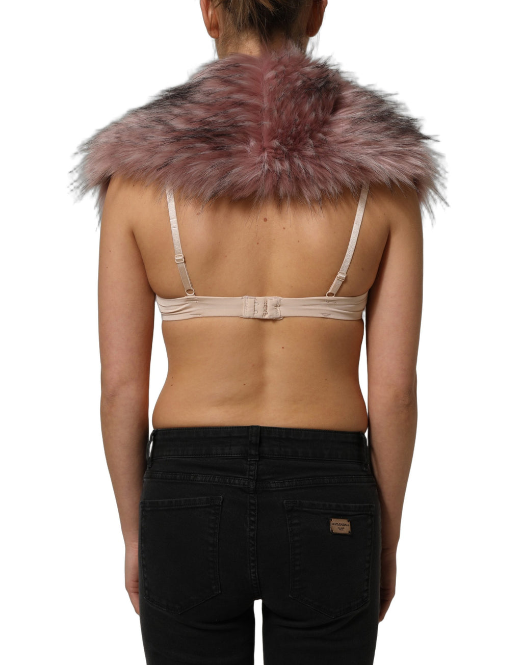 Veste courte en cachemire rose en acrylique et fausse fourrure, Dolce & Gabbana, vêtement tendance pour femmes.