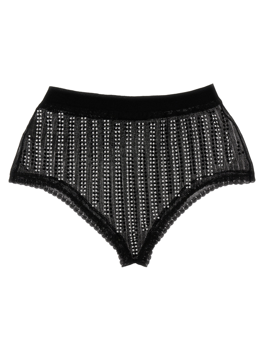 Caleçons noirs en polyamide de la marque Paco Rabanne, détails de la lingerie masculine élégante et confortable.
