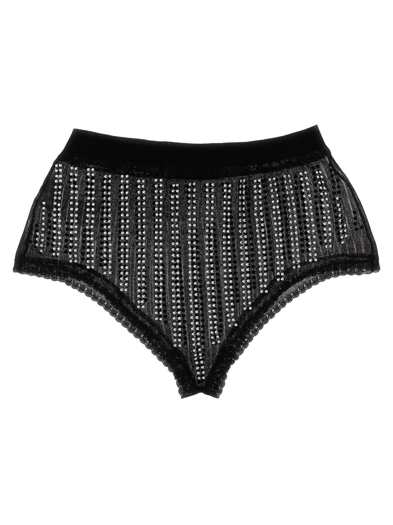 Caleçons noirs en polyamide de la marque Paco Rabanne, détails de la lingerie masculine élégante et confortable.