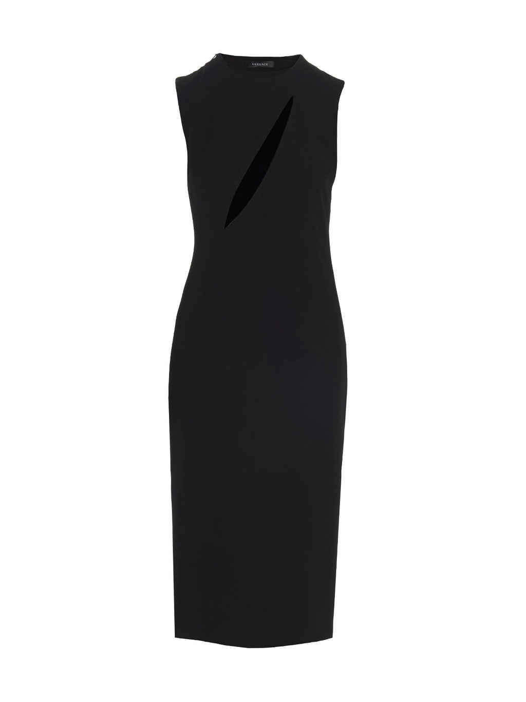 Versace schwarzes Midikleid aus Azetat