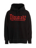 Sweat-shirt en coton noir de la marque Dsquared², coupe décontractée avec logo discret sur la poitrine.