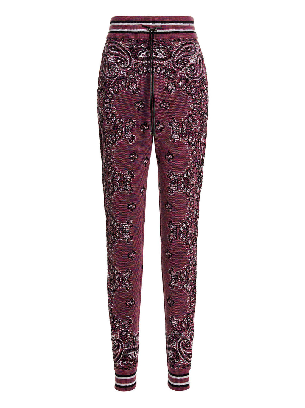 Pantalons de jogging Amiri en coton violet pour homme, coupe décontractée et confortable, parfaits pour l'entraînement ou le quotidien.