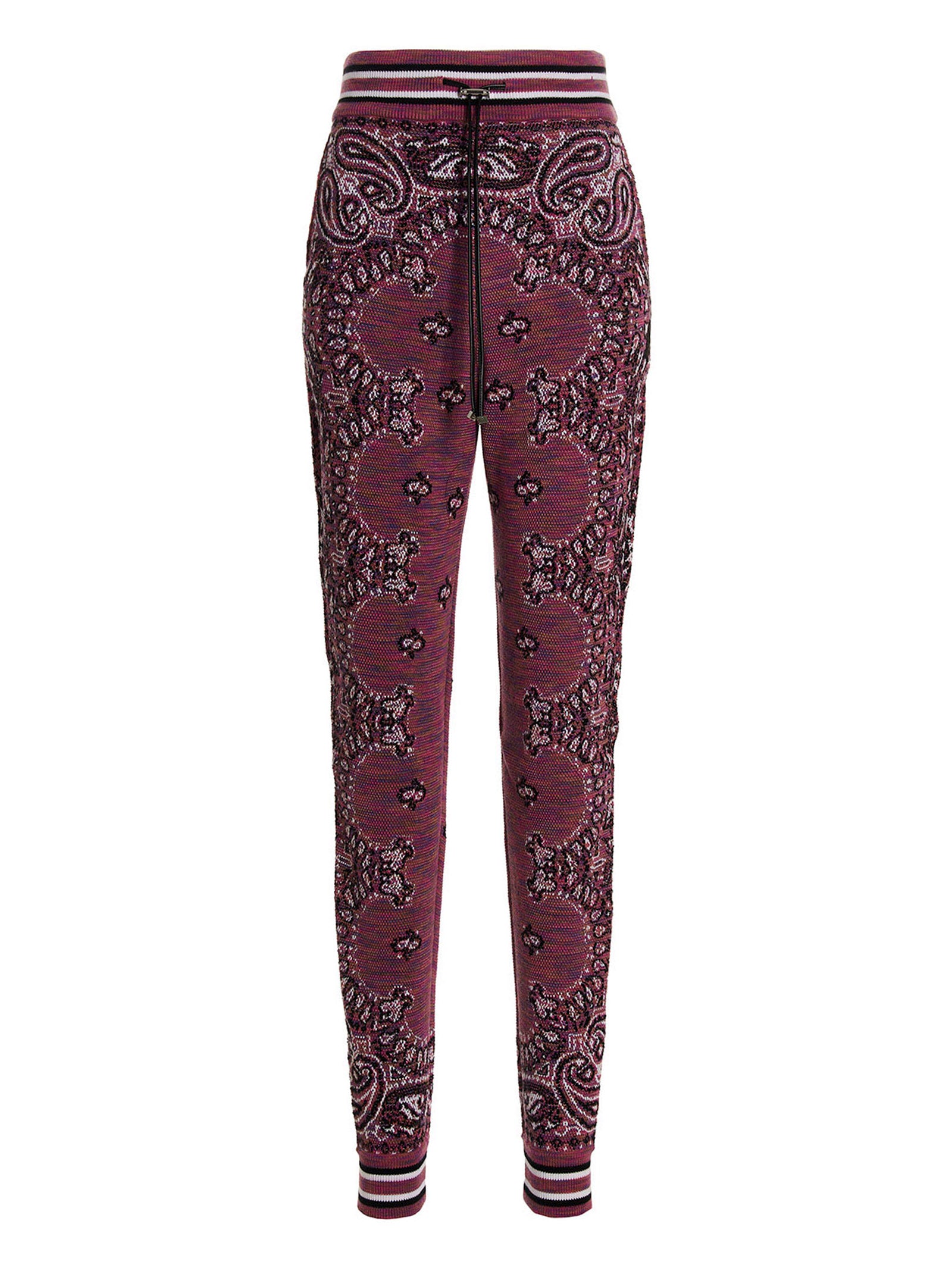 Pantalons de jogging Amiri en coton violet pour homme, coupe décontractée et confortable, parfaits pour l'entraînement ou le quotidien.