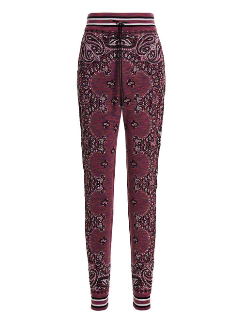 Pantalons de jogging Amiri en coton violet pour homme, coupe décontractée et confortable, parfaits pour l'entraînement ou le quotidien.