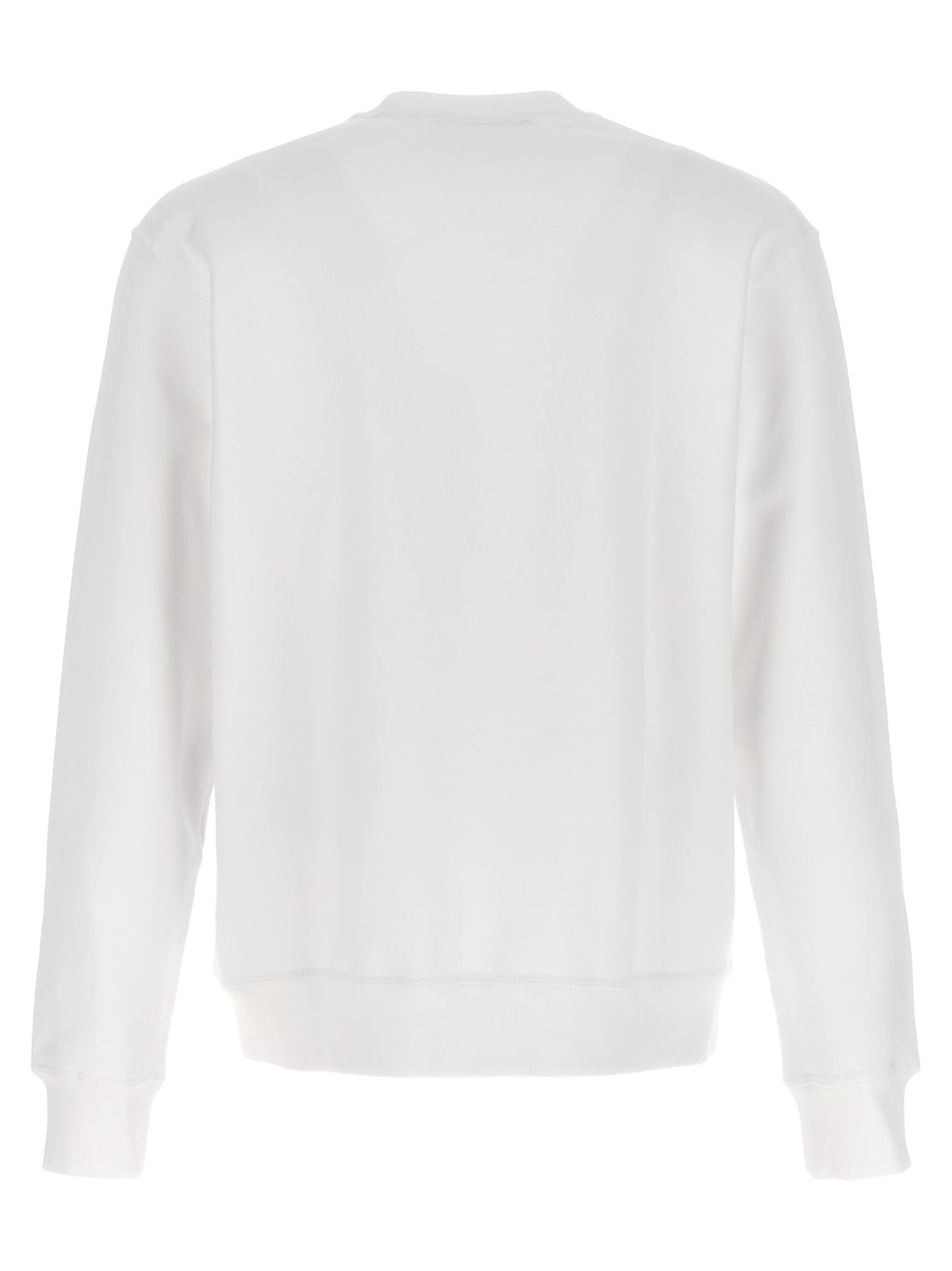 Sweatshirt blanche en coton de la marque Dsquared², modèle confortable et stylé, visible sur un fond neutre.