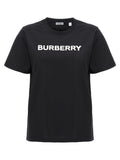 T-shirt en coton bicolore Burberry, coupe classique, avec logo emblématique visible sur le devant.