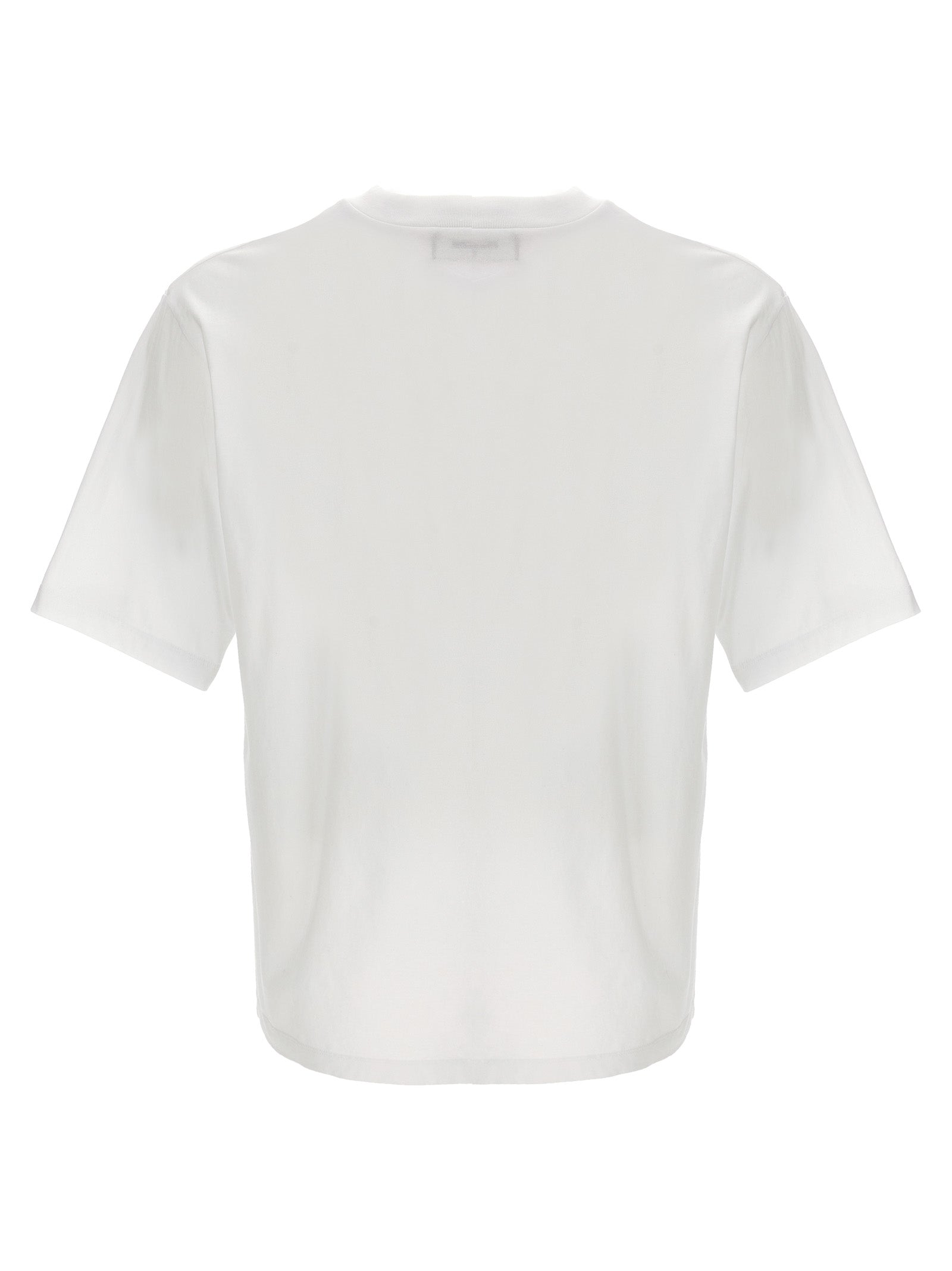 T-shirt en coton bicolore Dsquared² avec logo sur le devant, classique et tendance, porté sur un mannequin.